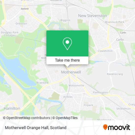 Motherwell Orange Hall map