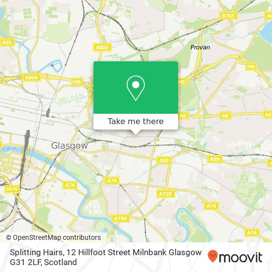 Splitting Hairs, 12 Hillfoot Street Milnbank Glasgow G31 2LF map