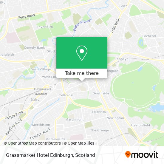 Grassmarket Hotel Edinburgh map