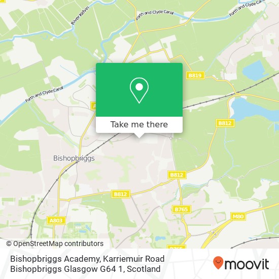 Bishopbriggs Academy, Karriemuir Road Bishopbriggs Glasgow G64 1 map