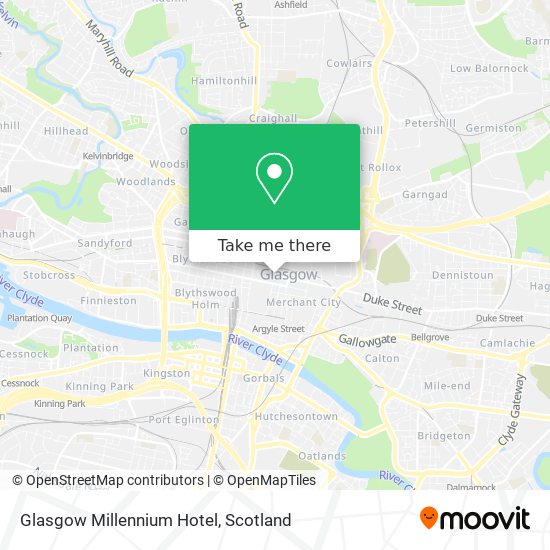 Glasgow Millennium Hotel map