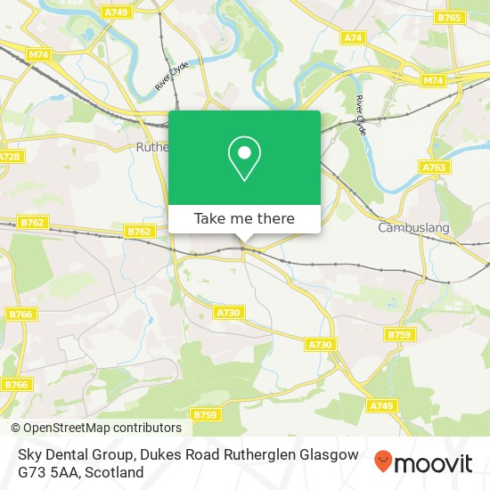 Sky Dental Group, Dukes Road Rutherglen Glasgow G73 5AA map