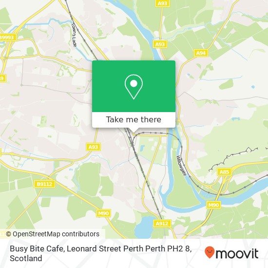 Busy Bite Cafe, Leonard Street Perth Perth PH2 8 map