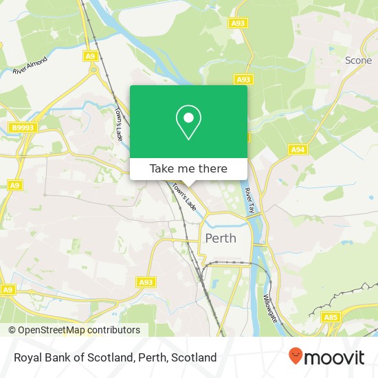 Royal Bank of Scotland, Perth map