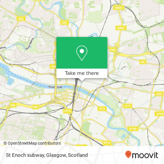 St Enoch subway, Glasgow map