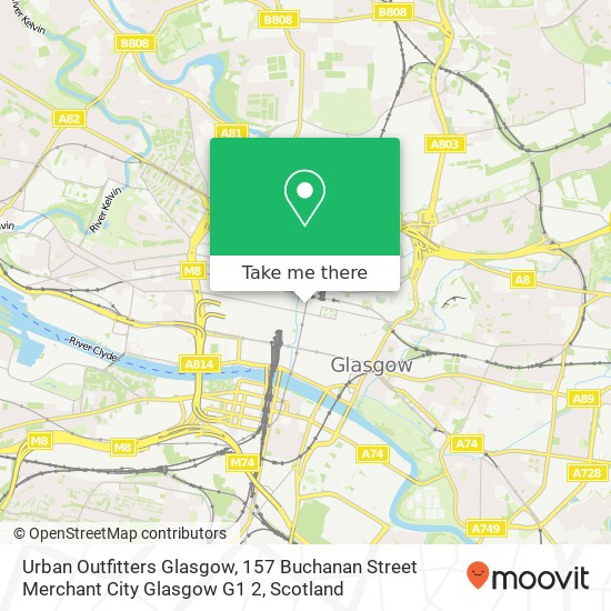 Urban Outfitters Glasgow, 157 Buchanan Street Merchant City Glasgow G1 2 map