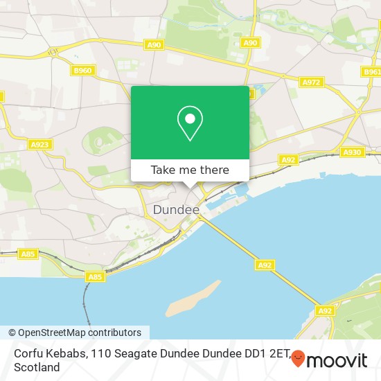 Corfu Kebabs, 110 Seagate Dundee Dundee DD1 2ET map