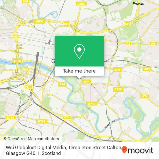 Wsi Globalnet Digital Media, Templeton Street Calton Glasgow G40 1 map
