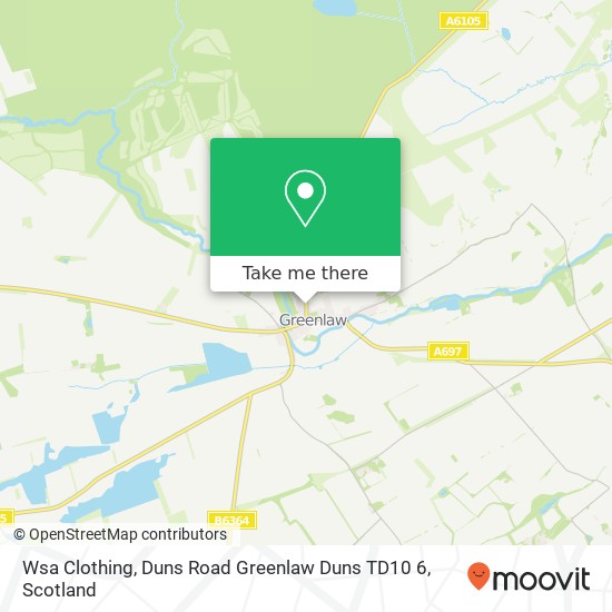 Wsa Clothing, Duns Road Greenlaw Duns TD10 6 map