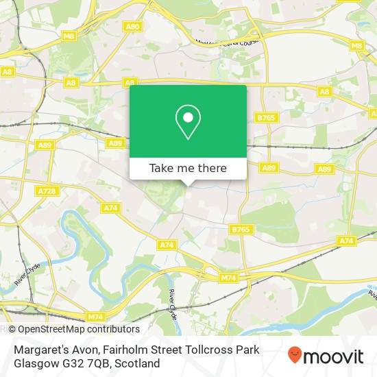 Margaret's Avon, Fairholm Street Tollcross Park Glasgow G32 7QB map