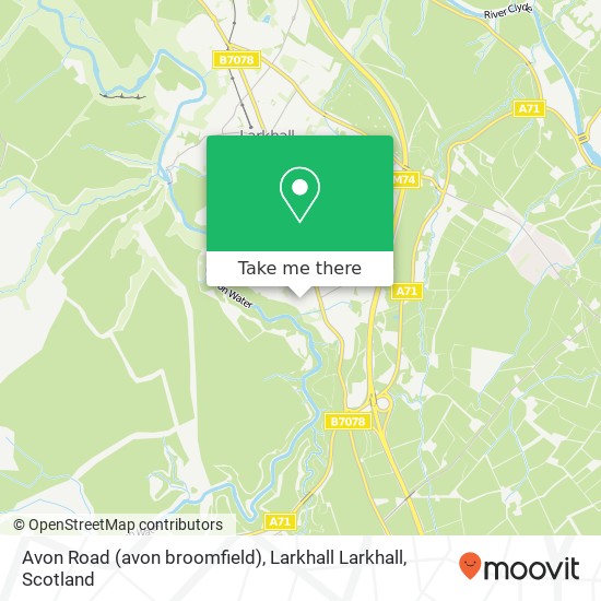 Avon Road (avon broomfield), Larkhall Larkhall map