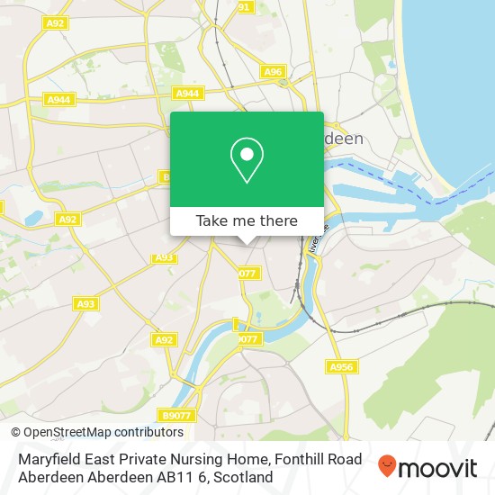 Maryfield East Private Nursing Home, Fonthill Road Aberdeen Aberdeen AB11 6 map