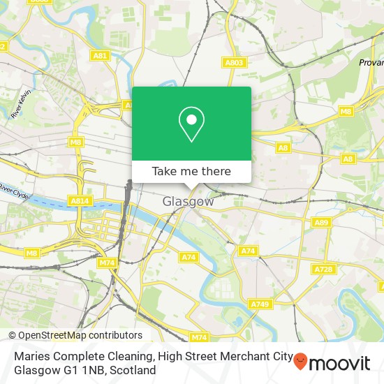 Maries Complete Cleaning, High Street Merchant City Glasgow G1 1NB map