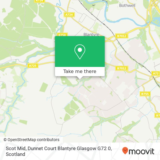 Scot Mid, Dunnet Court Blantyre Glasgow G72 0 map