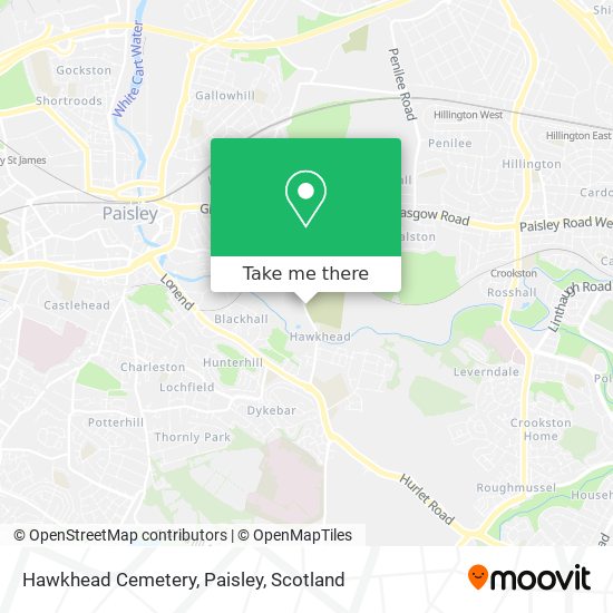 Hawkhead Cemetery, Paisley map