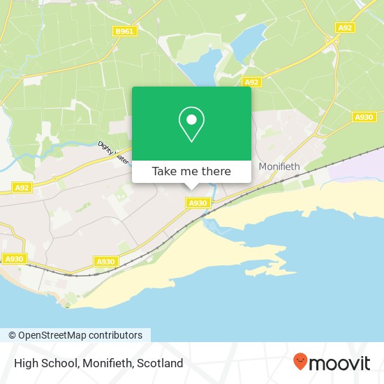 High School, Monifieth map