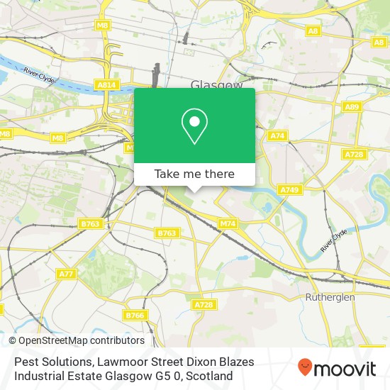 Pest Solutions, Lawmoor Street Dixon Blazes Industrial Estate Glasgow G5 0 map