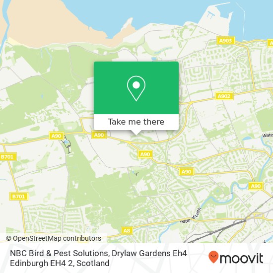 NBC Bird & Pest Solutions, Drylaw Gardens Eh4 Edinburgh EH4 2 map