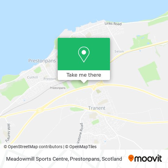 Meadowmill Sports Centre, Prestonpans map