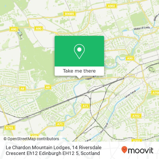 Le Chardon Mountain Lodges, 14 Riversdale Crescent Eh12 Edinburgh EH12 5 map