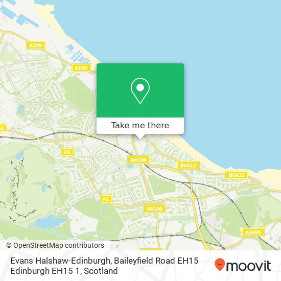 Evans Halshaw-Edinburgh, Baileyfield Road EH15 Edinburgh EH15 1 map