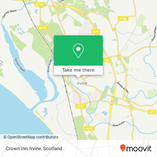 Crown Inn, Irvine map