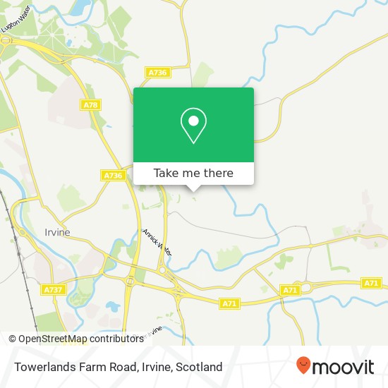 Towerlands Farm Road, Irvine map