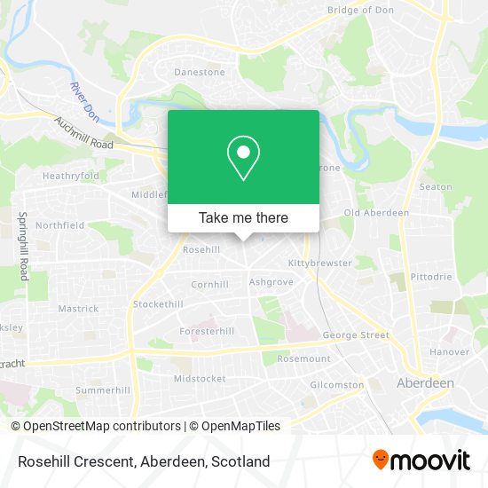 Rosehill Crescent, Aberdeen map