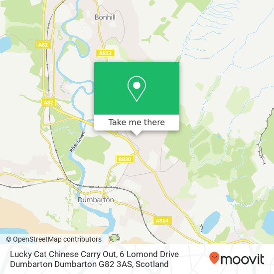 Lucky Cat Chinese Carry Out, 6 Lomond Drive Dumbarton Dumbarton G82 3AS map