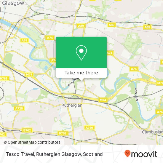 Tesco Travel, Rutherglen Glasgow map