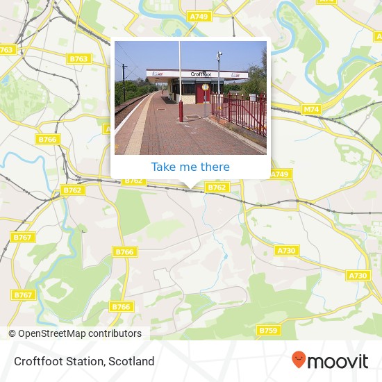 Croftfoot Station map