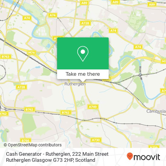 Cash Generator - Rutherglen, 222 Main Street Rutherglen Glasgow G73 2HP map