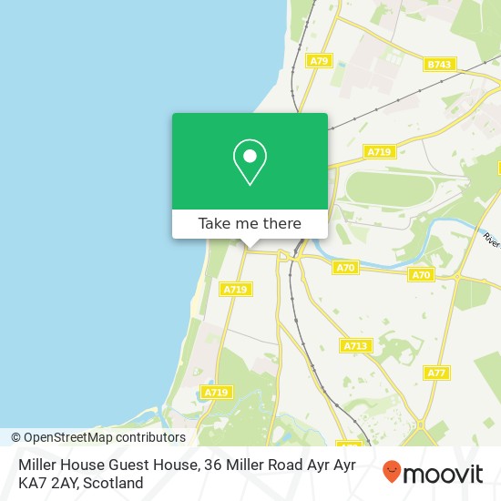 Miller House Guest House, 36 Miller Road Ayr Ayr KA7 2AY map