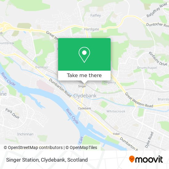 Singer Station, Clydebank map