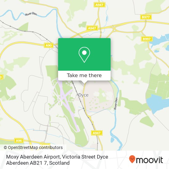 Moxy Aberdeen Airport, Victoria Street Dyce Aberdeen AB21 7 map