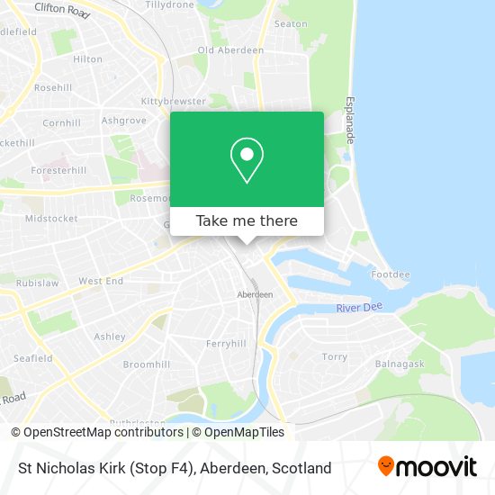 St Nicholas Kirk (Stop F4), Aberdeen map