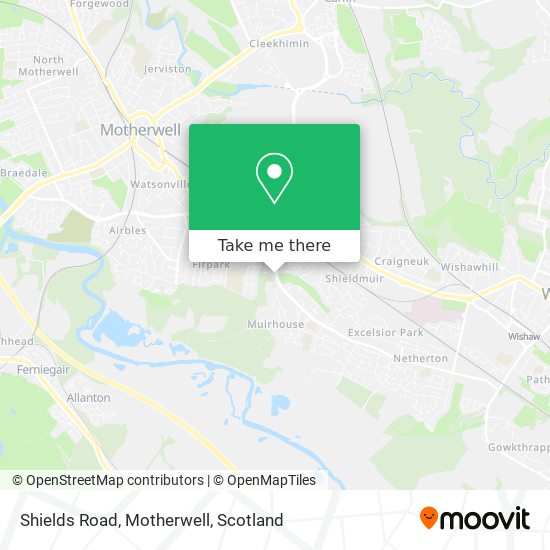 Shields Road, Motherwell map