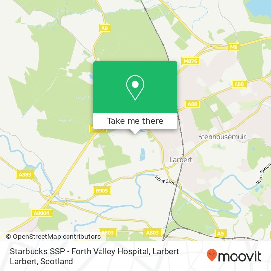 Starbucks SSP - Forth Valley Hospital, Larbert Larbert map