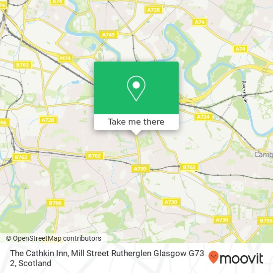 The Cathkin Inn, Mill Street Rutherglen Glasgow G73 2 map