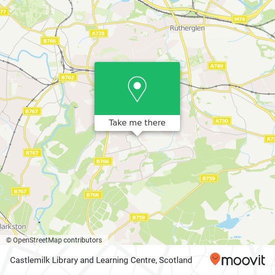 Castlemilk Library and Learning Centre map