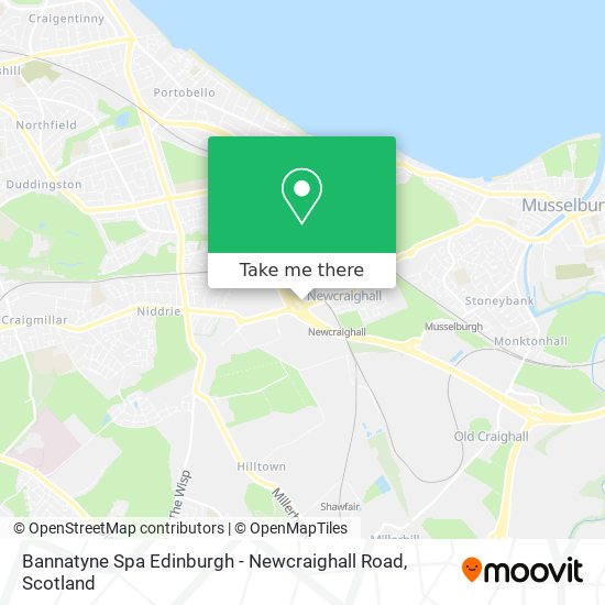Bannatyne Spa Edinburgh - Newcraighall Road map