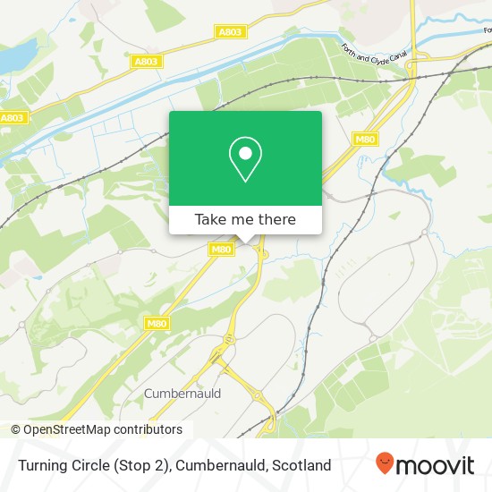 Turning Circle (Stop 2), Cumbernauld map