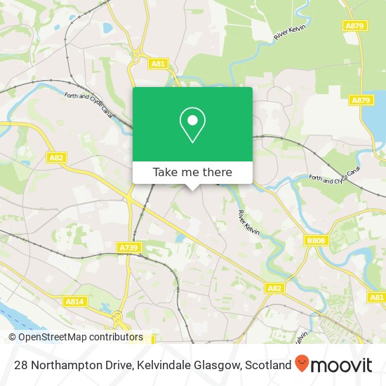 28 Northampton Drive, Kelvindale Glasgow map