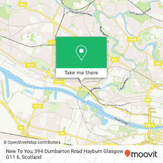New To You, 394 Dumbarton Road Hayburn Glasgow G11 6 map