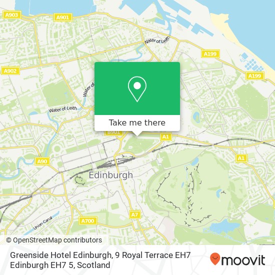 Greenside Hotel Edinburgh, 9 Royal Terrace EH7 Edinburgh EH7 5 map