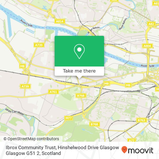 Ibrox Community Trust, Hinshelwood Drive Glasgow Glasgow G51 2 map