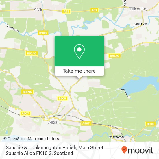 Sauchie & Coalsnaughton Parish, Main Street Sauchie Alloa FK10 3 map