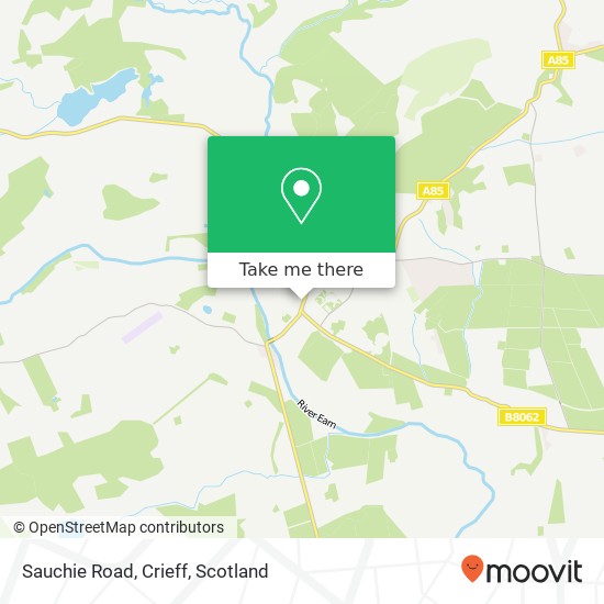 Sauchie Road, Crieff map