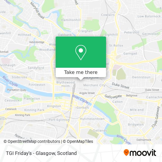 TGI Friday's - Glasgow map