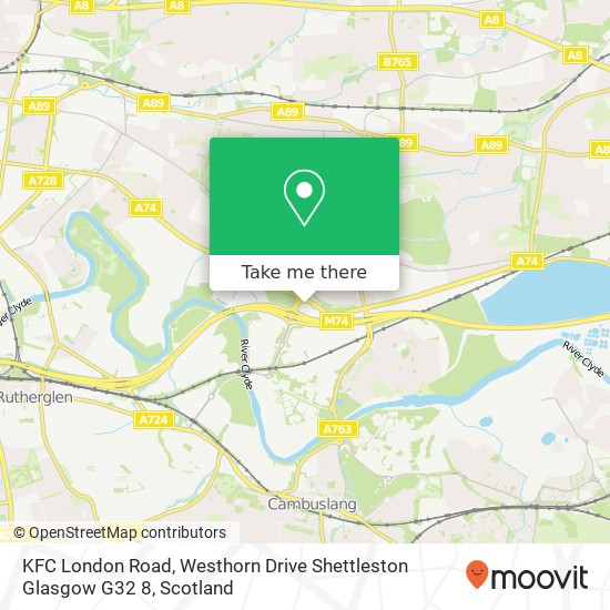 KFC London Road, Westhorn Drive Shettleston Glasgow G32 8 map
